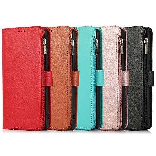 

Phone Case For Samsung Galaxy Full Body Case Leather S20 Plus S20 Ultra S20 S20 FE 5G S9 S9 Plus S8 Plus S8 Note 9 Note 8 Shockproof Solid Color PU Leather