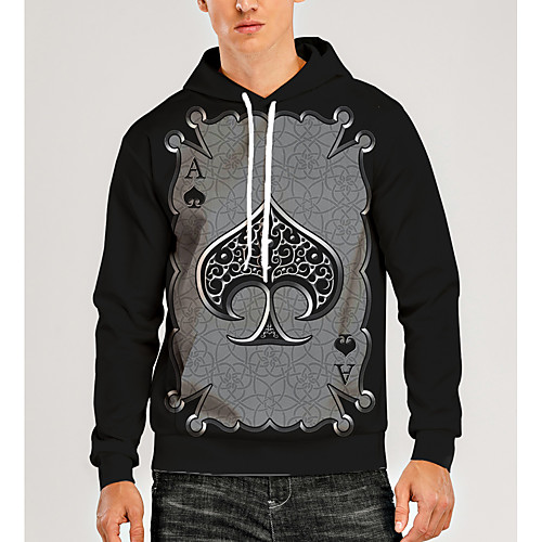 

Men's Pullover Hoodie Sweatshirt Graphic 3D Front Pocket Hooded Daily 3D Print 3D Print Casual Hoodies Sweatshirts Long Sleeve Gray