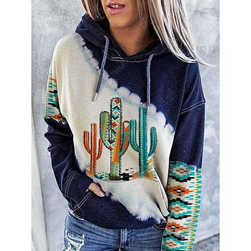 

Women's Hooded Color Block Women's Hoodies Long Sleeve Sweater Cardigans Hooded Fall Spring Dusty Blue