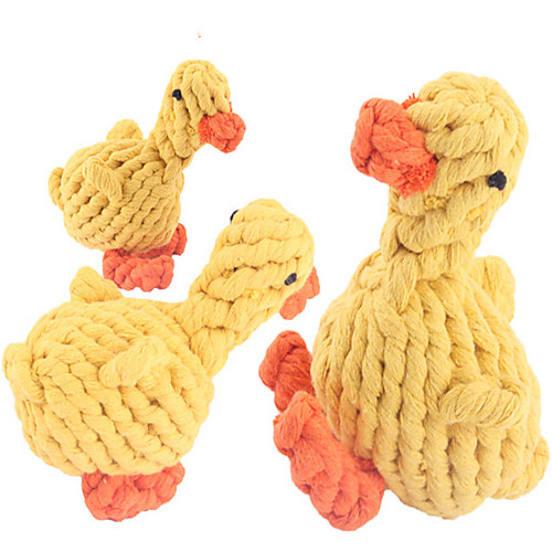 

Chew Toy Squeaking Toy Teeth Cleaning Toy Teething Toy Dog Play Toy Dog Toy 1pc Handmade Duck Durable Cotton Gift Pet Toy Pet Play