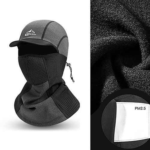 

Balaclava Solid Color Windproof Sunscreen Breathable Warm Dust Proof Bike / Cycling Black Grey Dark Gray Velvet Winter for Women's Men's Adults' Camping / Hiking Outdoor Exercise Cycling / Bike Back