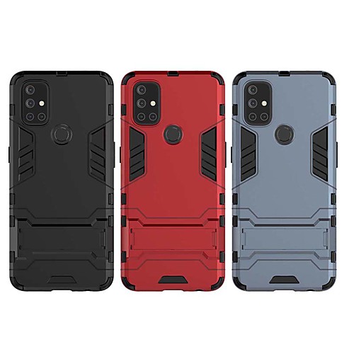 

Phone Case For OnePlus Back Cover Nord N10 5G with Stand Solid Color TPU