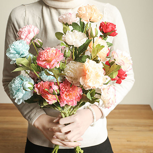 

Lovely Artificial Peonies Home Decor Simulation Flowers Display Bridal Bouquet