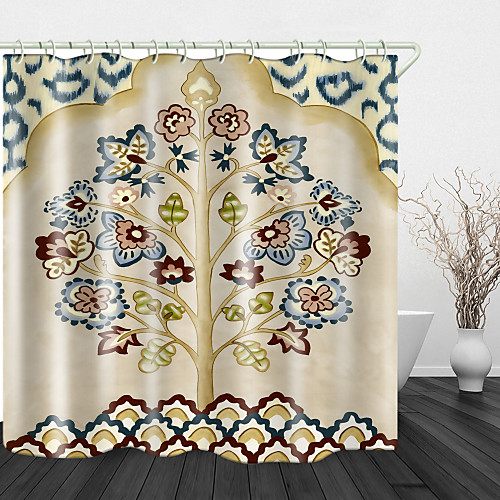 

Painting Trees Print Waterproof Fabric Shower Curtain For Bathroom Home Decor Covered Bathtub Curtains Liner Includes With Hooks 72 Inch