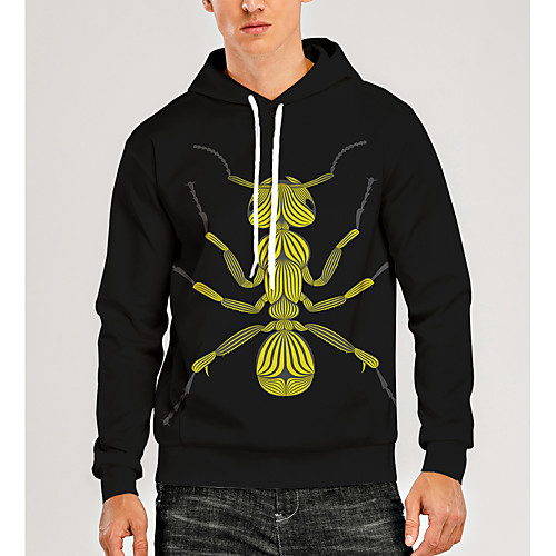 

Men's Pullover Hoodie Sweatshirt Animal Patterned Graphic 3D Print Hooded Daily 3D Print 3D Print Casual Hoodies Sweatshirts Long Sleeve Black