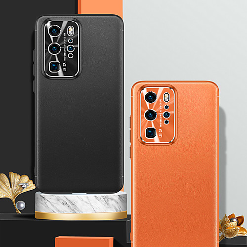 

Phone Case For Huawei Back Cover Leather HUAWEI P40 HUAWEI P40 Pro Huawei P30 Huawei P30 Pro Shockproof Solid Color PU Leather