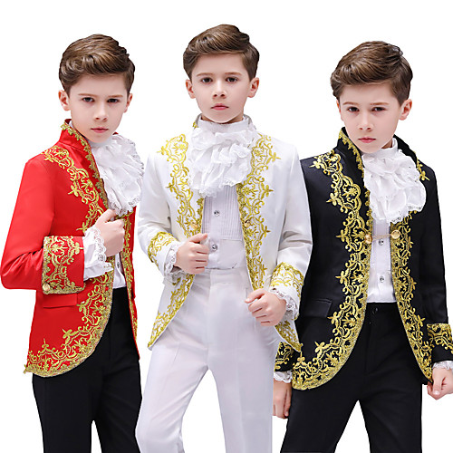 

Prince Movie / TV Theme Costumes Movie / TV Theme Costumes Outfits Party Costume Boys' Kid's Costume White / Black / Red Vintage Cosplay Performance Party & Evening Festival / Top / Pants