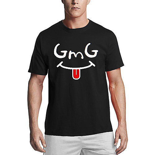 

Men's Unisex T shirt Other Prints Graphic Plus Size Print Short Sleeve Daily Tops Cotton Basic White Black Red