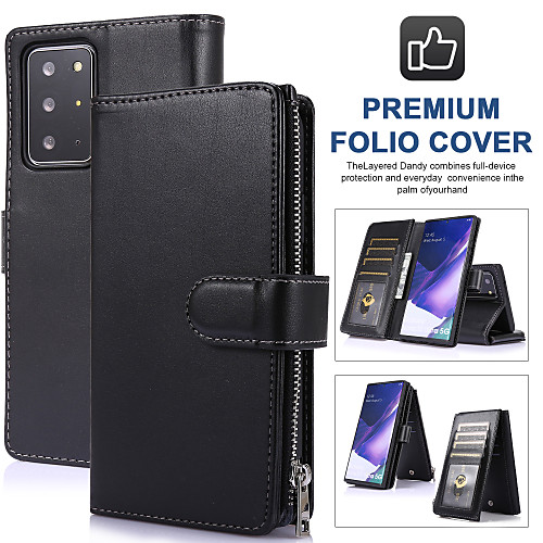 

Phone Case For Samsung Galaxy Full Body Case Wallet Card Galaxy A20e Galaxy A11 Galaxy A41 Galaxy A71 Galaxy A10e A31 A21s Wallet Card Holder Shockproof Solid Color TPU