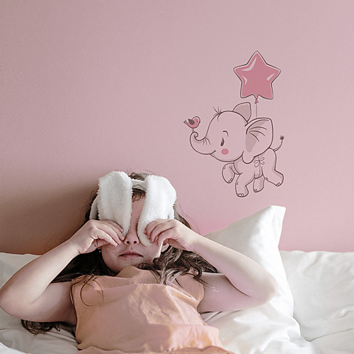 

Cartoon Dumbo Pattern Children Imitation Decoration Self-adhesive Wall Sticker PVC Waterproof Removable Sticker 4058cm