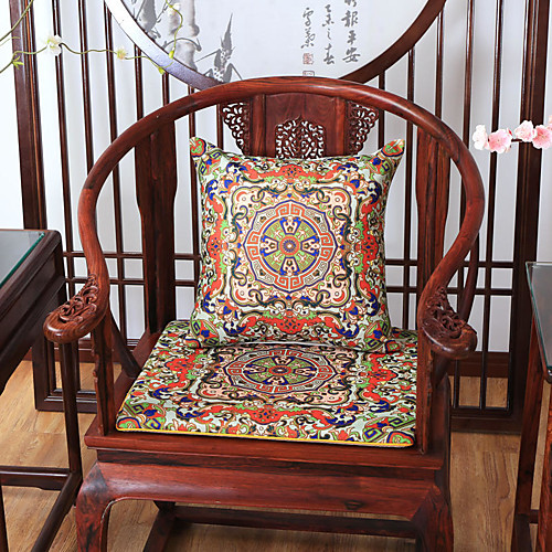 

Cushion Cover New Chinese Style Faux Linen Blended Retro Pillow Case Cover Living Room Bedroom Sofa Cushion Cover Modern Sample Room Cushion Cover
