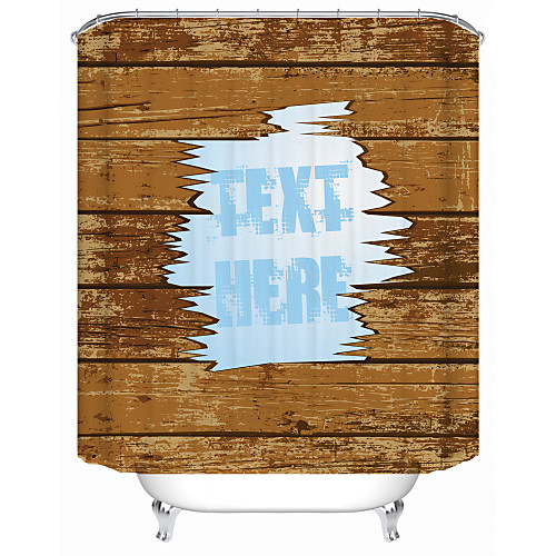 

Plank Creativity Print Waterproof Fabric Shower Curtain for Bathroom Home Decor Covered Bathtub Curtains Liner Includes with Hooks 72 Inch