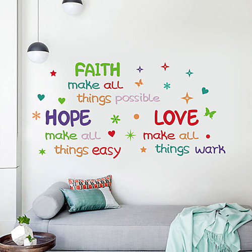 

FAITH Cartoon Color English Alphabet Children Room Home Personality Tv Background Wall Can Remove The Stickers 8828.5cm