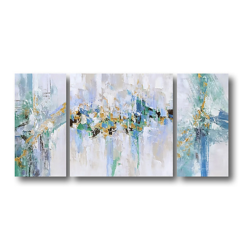 

3 Panels Oil Painting Handmade Hand Painted Wall Art Abstract Pop Art Modern Home Decoration Décor Stretched Frame Ready to Hang