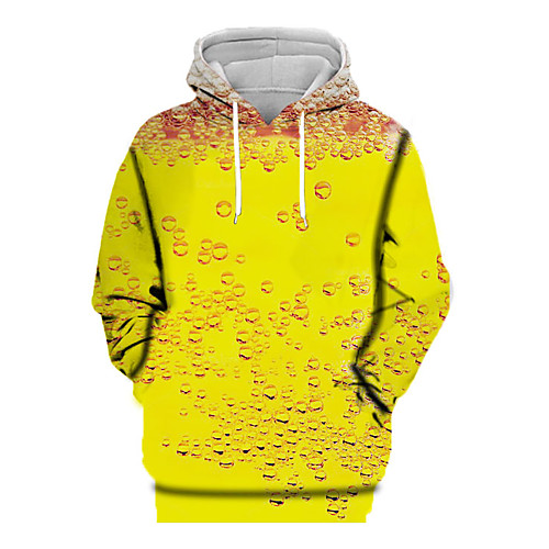 

Women's Pullover Hoodie Sweatshirt Graphic Print Daily Going out Other Prints Active Hoodies Sweatshirts Yellow