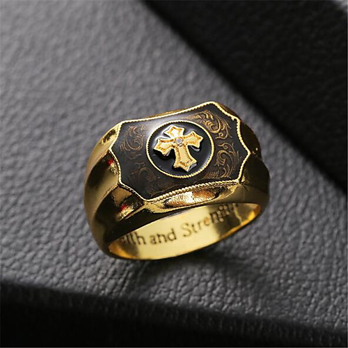

Band Ring Geometrical Rose Gold Silver Gold Copper Gold Plated Cross Letter Vintage 1pc 8 9 10