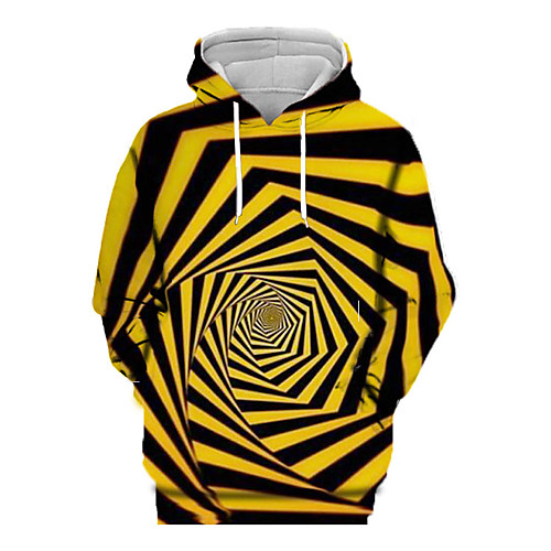 

Women's Pullover Hoodie Sweatshirt Graphic 3D Print Daily Going out Other Prints Active Hoodies Sweatshirts Yellow