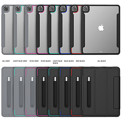 

Acrylic Case For Apple iPad Pro (2020) 12.9'' / iPad Pro (2018) 12.9'' Shockproof Back Cover Solid Colored TPU / Acrylic