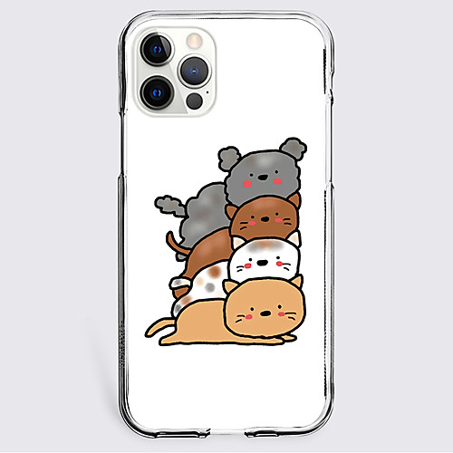 

Cat Animal Phone Case For Apple iPhone 12 iPhone 11 iPhone 12 Pro Max Unique Design Protective Case Shockproof Back Cover TPU