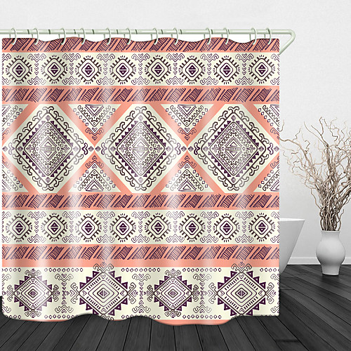 

folk-custom Print Waterproof Fabric Shower Curtain for Bathroom Home Decor Covered Bathtub Curtains Liner Includes with Hooks 72 Inch