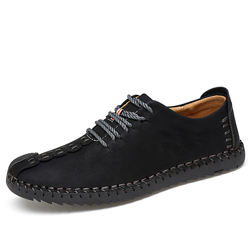 

Men's Oxfords Daily Walking Shoes PU Wear Proof Black Yellow Khaki Fall Spring