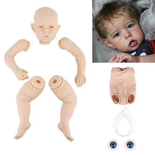 

20 inch Reborn Toddler Doll DIY Unpainted Reborn Baby Doll Kit Professional-Painting Kit Baby Boy Baby Girl Liam Hand Made Floppy Head No Eyelashes, Hair, Flesh Color Cloth Silicone Vinyl with