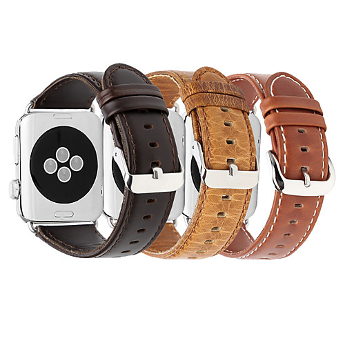 

Smart Watch Band for Apple iWatch 1 pcs Leather Loop Genuine Leather Replacement Wrist Strap for Apple Watch Series 6 / SE / 5/4 44mm Apple Watch Series 6 / SE / 5/4 40mm Apple Watch Series 3/2/1