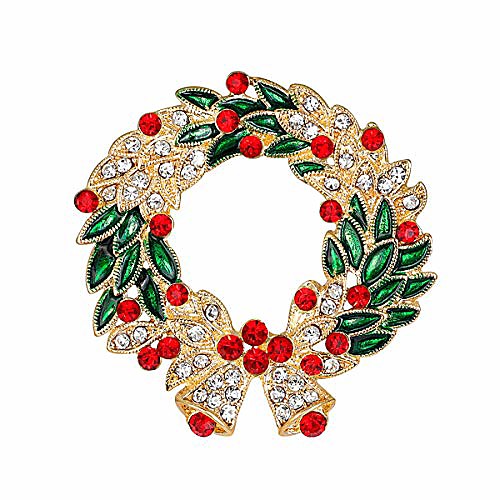 

created crystal brooches for women wreath flower brooch pins christams gift