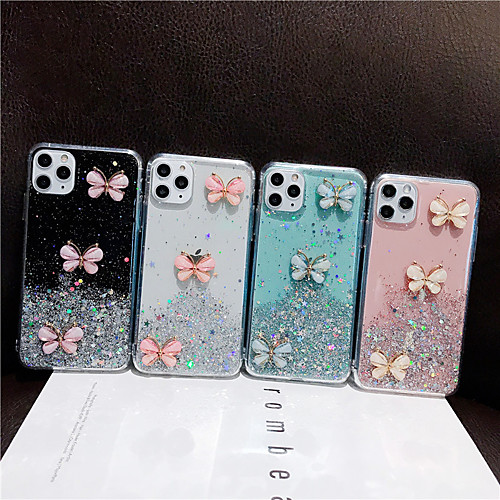 

Butterfly Bling Case For Apple iPhone 12 / 11 / SE2020 Shockproof Back Cover Color Gradient TPU Case for iPhone 12 Pro Max iPhone 8 Plus 7