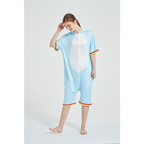 

Adults' Kigurumi Pajamas Unicorn Onesie Pajamas Pure Cotton Blue Cosplay For Men and Women Animal Sleepwear Cartoon Festival / Holiday Costumes