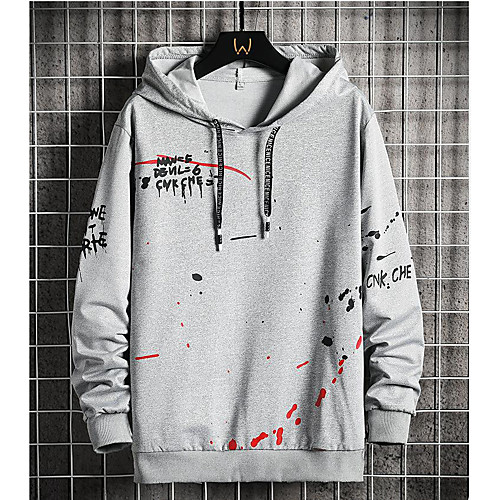 

Men's Pullover Hoodie Sweatshirt Letter Hooded Casual Hoodies Sweatshirts Long Sleeve Slim Blushing Pink Gray Green