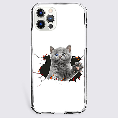 

Cat Animal Phone Case For Apple iPhone 12 iPhone 11 iPhone 12 Pro Max Unique Design Protective Case Shockproof Back Cover TPU