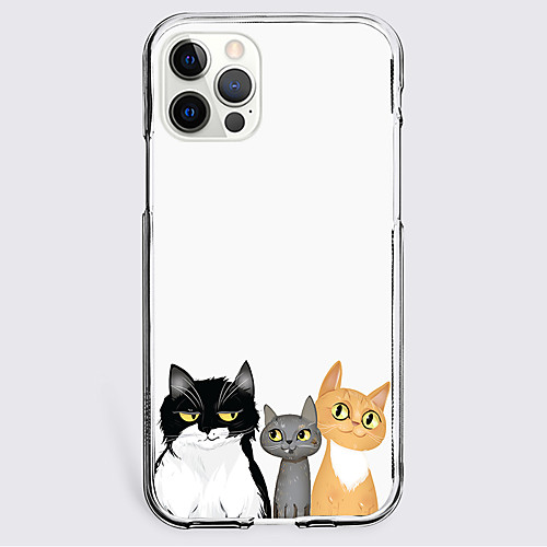 

Cat Animal Phone Case For Apple iPhone 12 iPhone 11 iPhone 12 Pro Max Unique Design Protective Case Shockproof Back Cover TPU