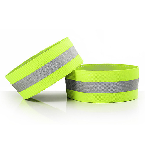 

high visibility reflective night running walking elastic strap wristbands ankle bands armbands safety for cycling walking running camping sports-fits women, men & kids (larger - 2 pairs / 4 bands)