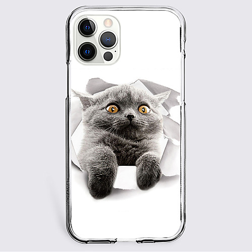 

Cat Animal Phone Case For Apple iPhone 12 iPhone 11 iPhone 12 Pro Max Unique Design Protective Case Shockproof Back Cover TPU