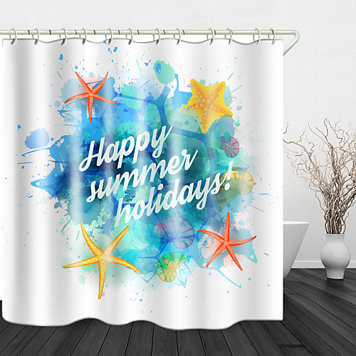 

Splash ink Painting Ocean Print Waterproof Fabric Shower Curtain for Bathroom Home Decor Covered Bathtub Curtains Liner Includes with Hooks 72 Inch