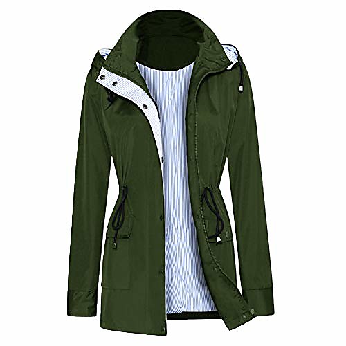 

women rain jacket lightweight breathable raincoats waterproof active outdoor hooded trench coats