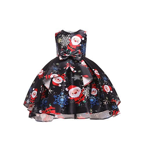 

Santa Suit Dress Girls' Kid's Christmas Christmas Christmas Polyester Dress