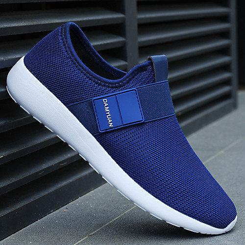 

Men's Loafers & Slip-Ons Casual Daily Outdoor Running Shoes Walking Shoes Mesh Breathable Non-slipping Wear Proof Black Red Blue Fall Summer