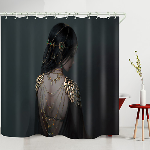 

Princess Sad Back Digital Printing Shower Curtain Shower Curtains Hooks Modern Polyester New Design 72 Inch