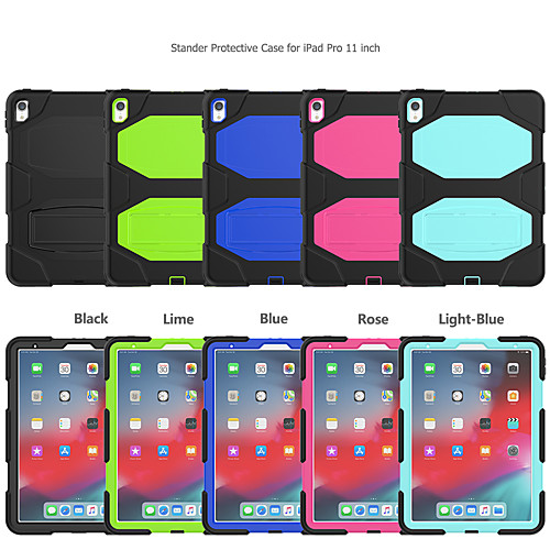 

Phone Case For Apple Back Cover iPad 8 (2020) 10.2'' iPad 7 (2019) 10.2'' iPad Pro (2020) 11'' Shockproof Solid Colored Silicone PC