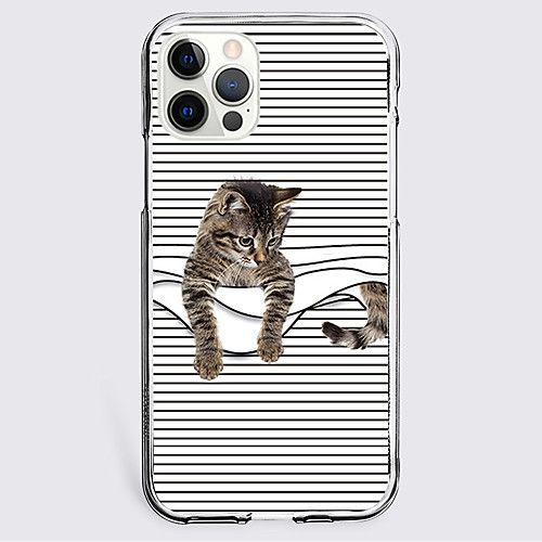 

Cat Animal Phone Case For Apple iPhone 12 iPhone 11 iPhone 12 Pro Max Unique Design Protective Case Shockproof Back Cover TPU
