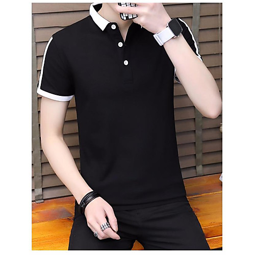 

Men's Golf Shirt Tennis Shirt non-printing Solid Colored Short Sleeve Daily Tops Blue Gray White