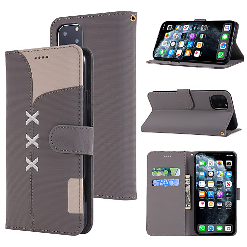 

Phone Case For Apple Full Body Case iPhone 12 Pro Max 11 SE 2020 X XR XS Max 8 7 6 Card Holder Shockproof Magnetic Solid Color TPU