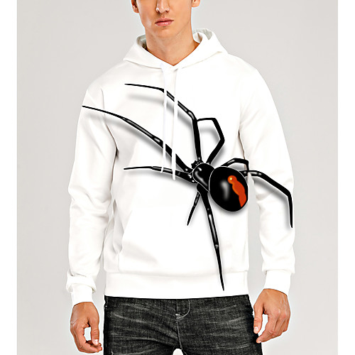 

Men's Pullover Hoodie Sweatshirt Animal Patterned Graphic 3D Print Hooded Daily 3D Print 3D Print Casual Hoodies Sweatshirts Long Sleeve White