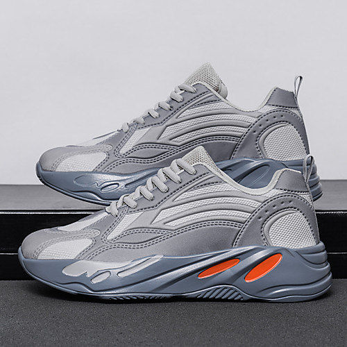 

Men's Trainers Athletic Shoes Casual Athletic Walking Shoes PU Breathable Non-slipping Wear Proof Black Beige Gray Fall
