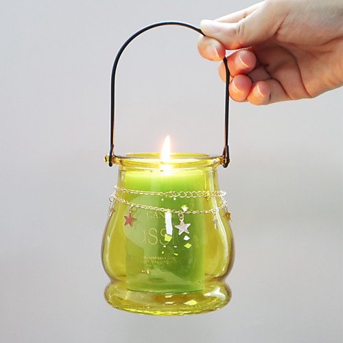 

Lantern Shaped Glass Candle Holder with Handle
