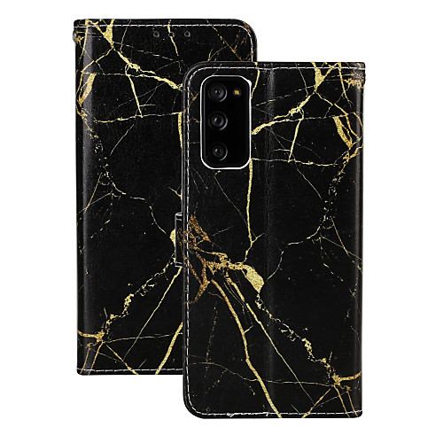 

Phone Case For Samsung Galaxy Full Body Case Leather S20 Plus S20 Ultra S20 S20 FE 5G S9 S9 Plus S8 Plus S8 S7 edge S7 Shockproof Marble PU Leather TPU