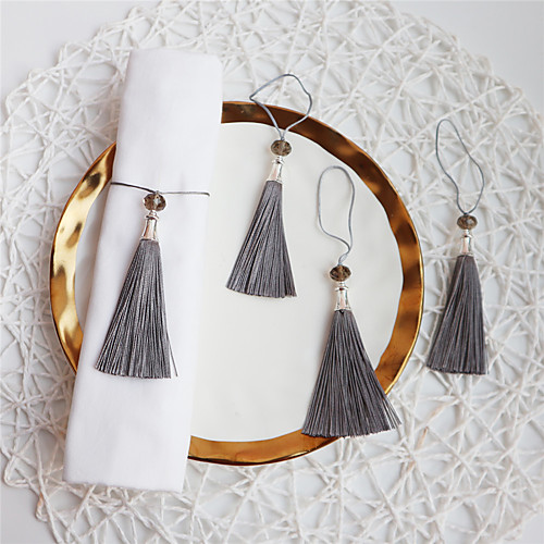 

4pcs Fine Tassel Napkin Ring for Dinning Decoration