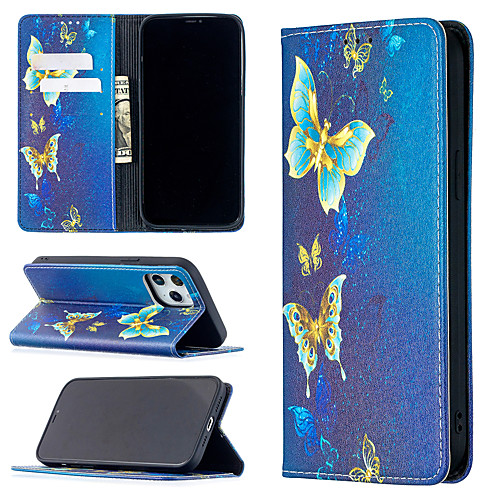 

Phone Case For Apple Full Body Case Leather iPhone 12 Pro Max 11 SE 2020 X XR XS Max 8 7 Shockproof Butterfly PU Leather